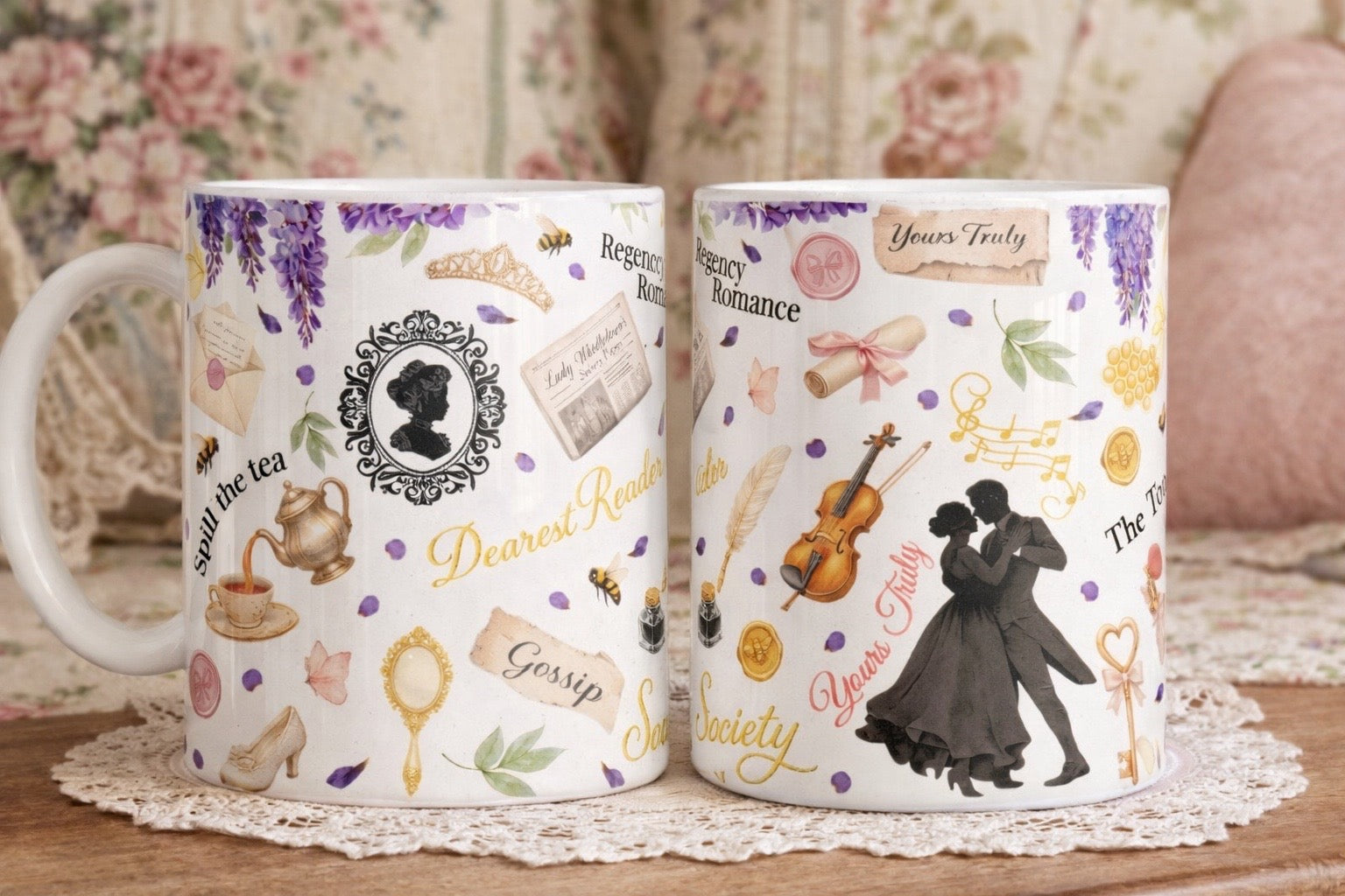 Mug “Dearest Reader” – Romance Regency