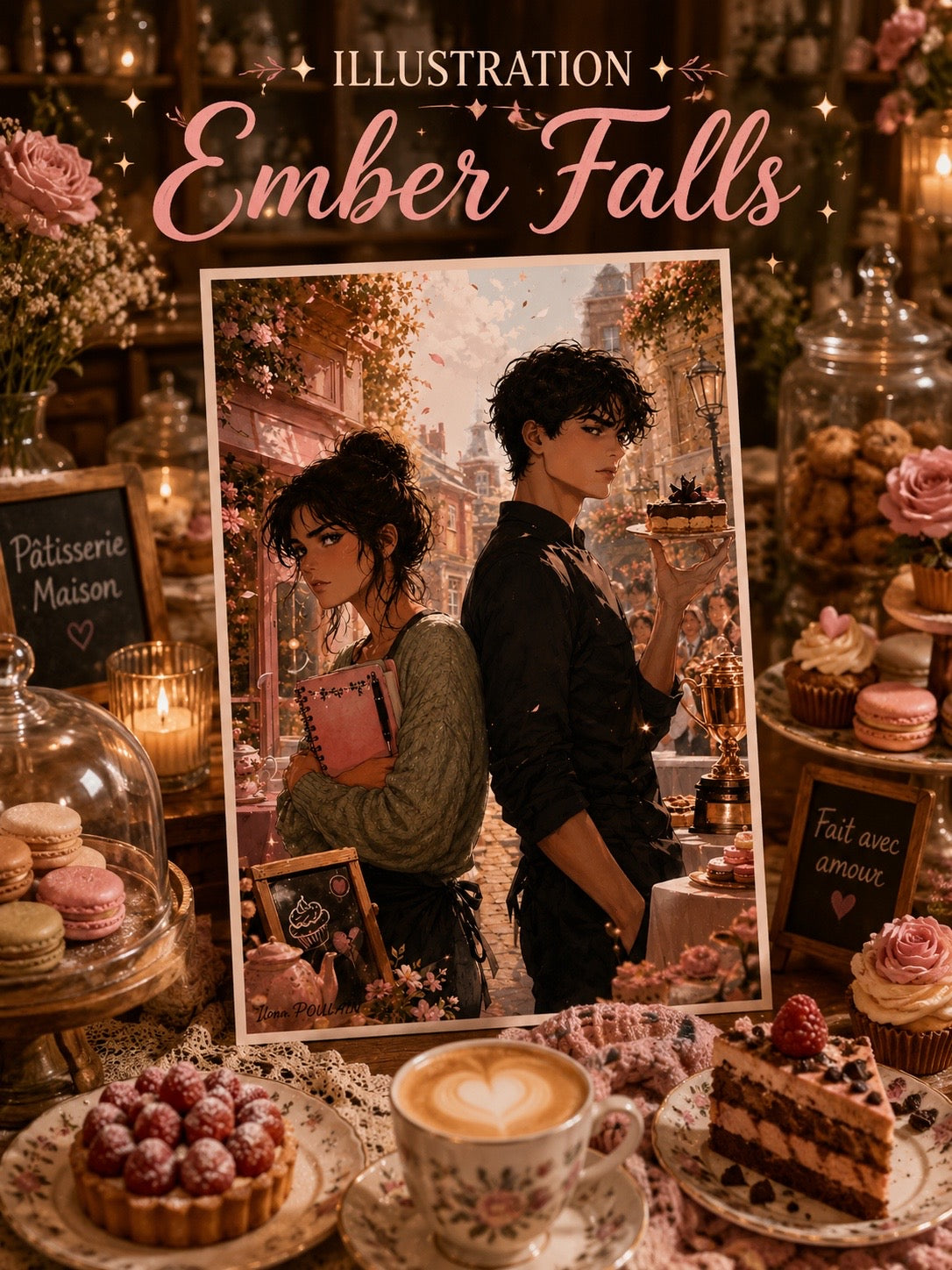 Illustration Ember Falls – Romance pâtisserie