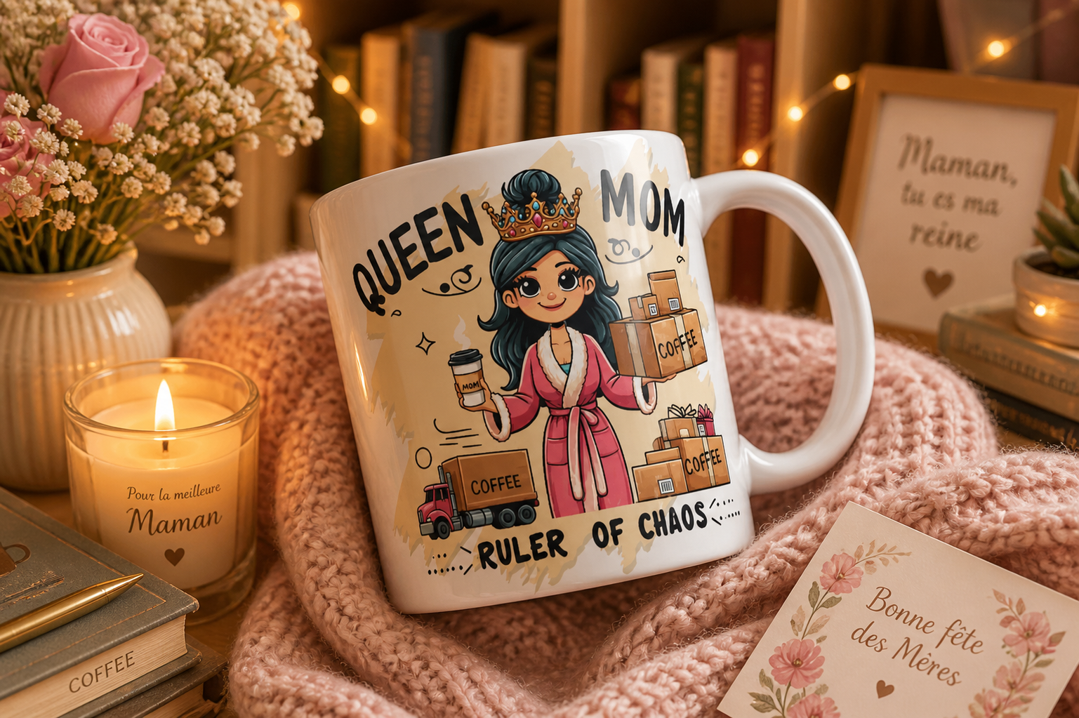 👑 Mug “Queen Mom – Ruler of Chaos”