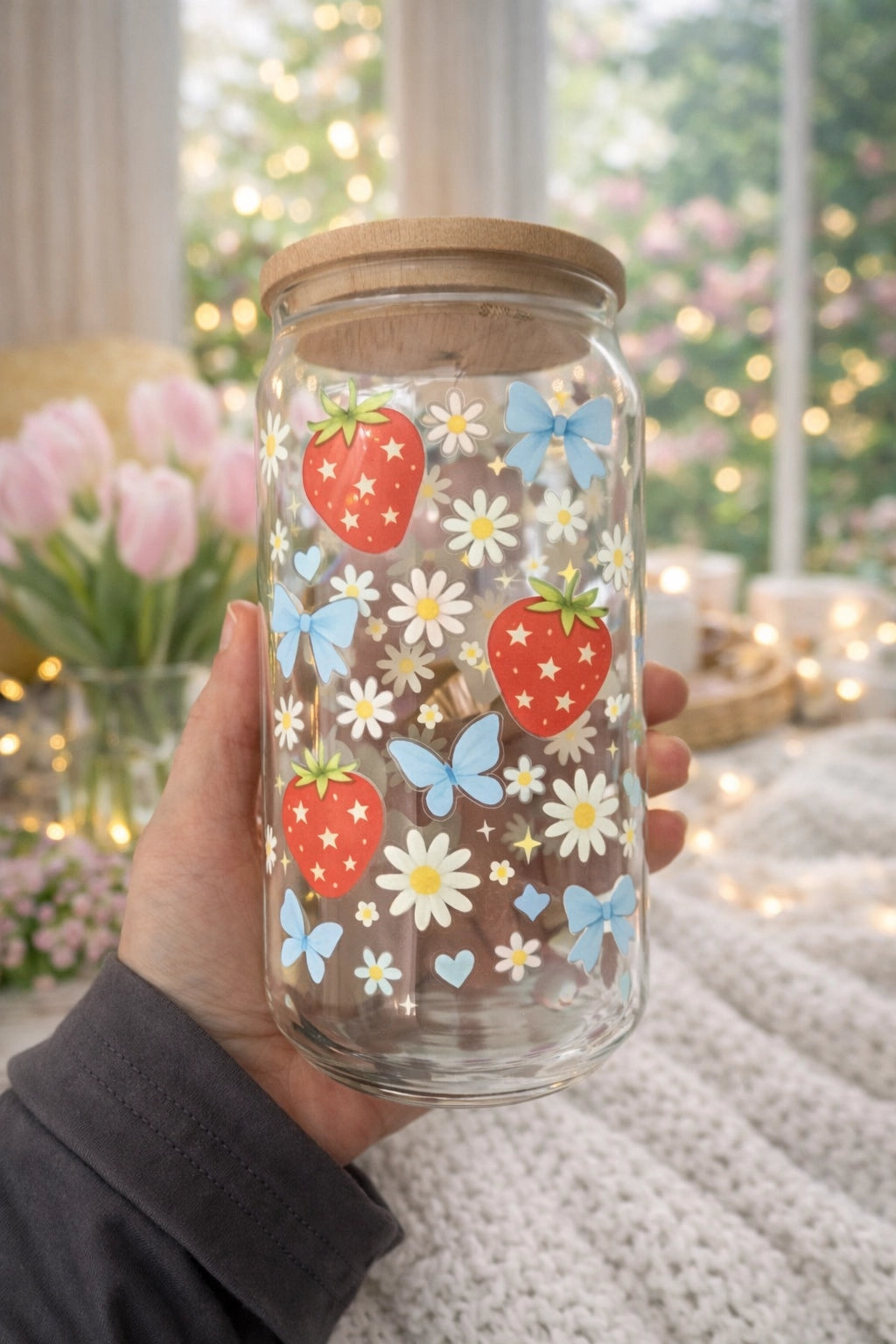 Cup en verre Strawberry Cottage